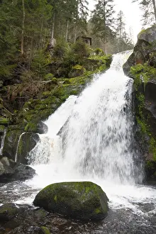 Deserted German Landscape Drucke: Triberg waterfall in the Black Forest
