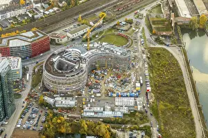 Contemporary German Architecture Style Drucke: Trivago headquarters under construction