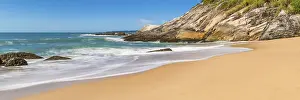 Motion Blur Effect Drucke: Tropical beach with panoramic views and waves