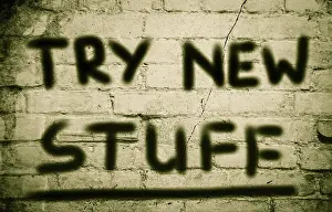 Symbolic Flight Image Drucke: Try New Stuff Concept