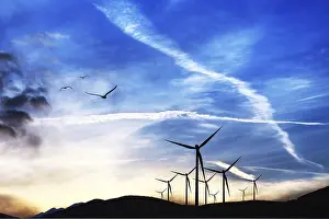Renewable Energy Source Drucke: Turbines in mountains