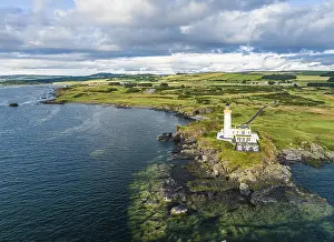Northern Europe Drone Photography Drucke: Turnberry Lighthouse from a drone