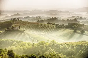 Deserted Tuscan Landscape Drucke: Tuscan hills
