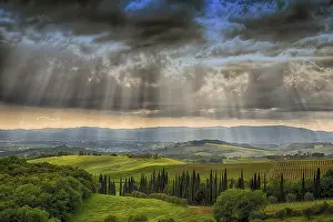Deserted Tuscany Landscape Drucke: Tuscan hills