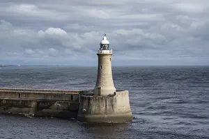 Newcastle Upon Tyne Landmark Drucke: The Tynemouth Lighthouse, North Shields