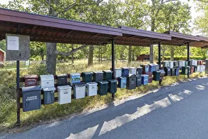 Kalmar County Landmarks Drucke: Typical mailboxes, even covered here
