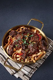 Udon Noodle Recipe Drucke: Udon noodles with Mongolian beef