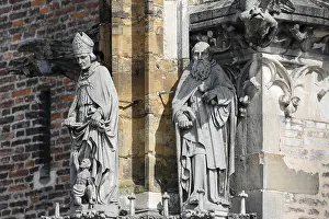 Southern Germany Stone Sculpture Drucke: Ulm Minster, statues and mythical creatures