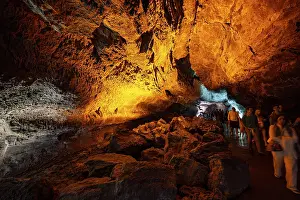 Spanish Volcanic Area Drucke: Underground cave formed by lava flow