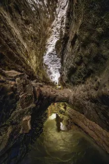 Volcanic Area Landscapes Drucke: Underground cave formed by lava flow