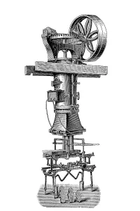 Black And White Industrial Scene Drucke: Universal brick machine by Emil Flach