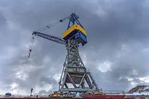 Harbour Crane Drucke: Unloading crane at the container port