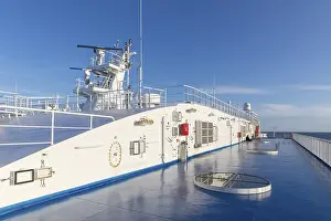 Baltic Sea Ferry Drucke: Upper deck in blue and white