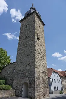 Medieval German Architecture Drucke: Upper gate tower from the 14th century