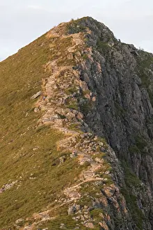 Stone Staircase Norway Drucke: Upper section of the Rorsethornet stone staircase