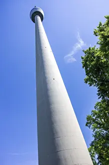 Southern Germany Views Drucke: Upper part with viewing platform of the Stuttgart TV Tower