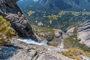 Yosemite National Park Waterfall Drucke: Upper Yosemite Fall, looking down the waterfall