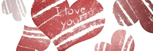 Romantic Holiday Concept Drucke: Valentine's Day background