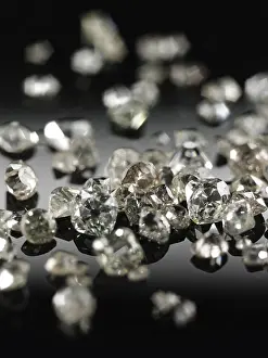 Gemstone Further Processing Drucke: Many valuable diamonds, some rough