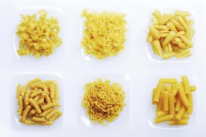 Diverse Pasta Sorts Drucke: Varieties of pasta