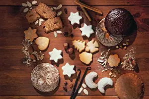 Ornate Baked Goods Drucke: Various biscuits and gingerbread, Christmas