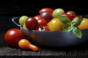 Cherry Tomatoes Germany Drucke: Various cherry tomatoes in shell, Germany