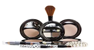 Personal Hygiene Products Drucke: Various cosmetics isolated over white