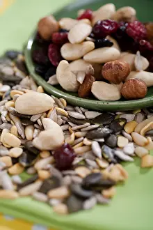 Studio Shot Of Nuts Drucke: Various nuts and kernels