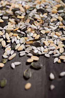 Studio Shot Of Nuts Drucke: Various nuts and kernels
