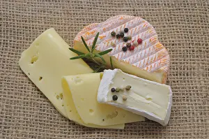 Diverse Types Of Cheese Drucke: Various types of cheeses, Germany