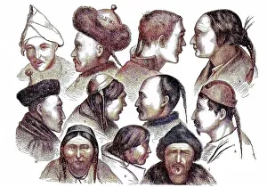 Verschiedene Arten von Menschen aus Ostsibirien.