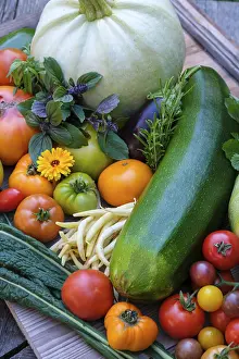 Bavaria Vegetables Drucke: Various vegetables, courgettes
