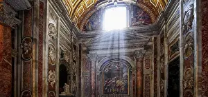 Stained Glass Window Art Drucke: Vatican chapel