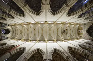 Vaulted Ceiling Photography Drucke: Vaulting, view of the vaulted ceiling