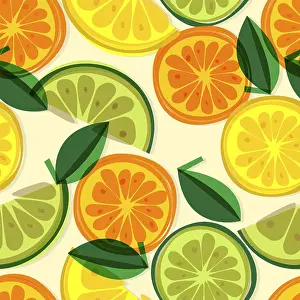 Bright Background Drucke: Vector bright background with lemon