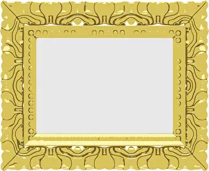 Gold Frame Vector Drucke: Vector gold frame