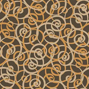 Vector seamless tiling pattern made by spiral curls