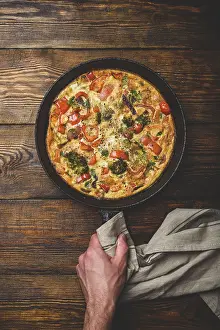 Healthy Vegetable Options Drucke: Vegetable frittata with broccoli