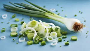 Deserted Garden Vegetables Drucke: Vegetable, spring onion or spring onion