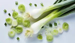 Garden Vegetables Drucke: Vegetable, spring onion or spring onion