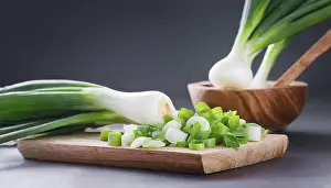 Bulb Vegetable Images Drucke: Vegetable, spring onion or spring onion