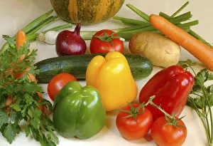Vegetable Garden Drucke: Vegetables and herbs