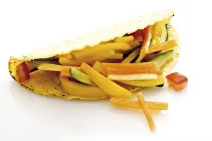 Cut Out Vegetable Images Drucke: Vegetarian taco shell