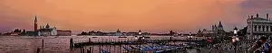 Uninhabited Waterfront Scene Drucke: Venice at sunset