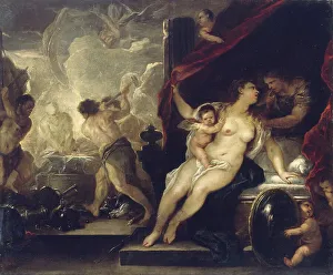Ancient Roman Mythology Art Drucke: Venus, Mars and the Forge of Vulcan (c)