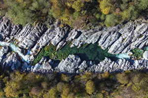 Mountain River Switzerland Drucke: Verzasca mountain river, rock structures