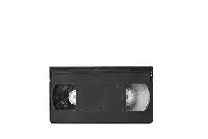 White Isolated Studio Environment Drucke: VHS, cassette from front, white background