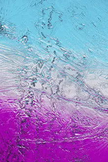 Natural Scientific Images Drucke: A vibrant close-up of microcrystals viewed under a microscope