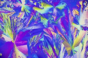 Geometric Shapes Drucke: A vibrant microcrystals under the microscope