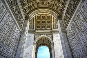 Arc De Triomphe Image Drucke: A view of the Arc de Triomphe located in Paris